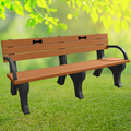 Dogipark Backed Dog Bones Poly Bench, 6 Ft., Black 7713-BC BONES